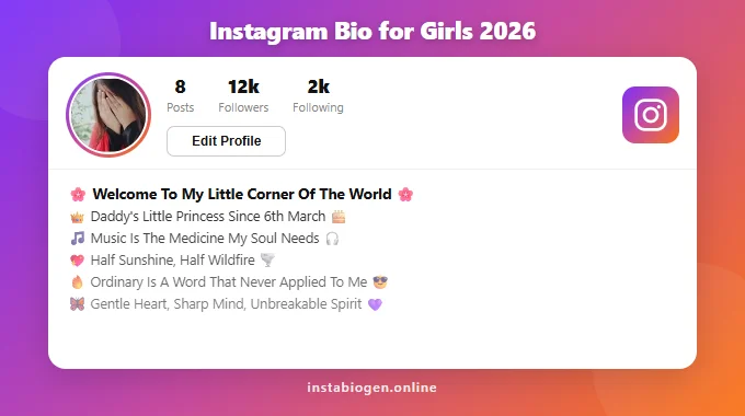 Instagram Bio for Girls 2026